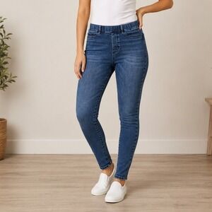 J. Jill Denim Perfect Jeggings Dark Wash Blue Pull On Skinny Pants Womens Small‎